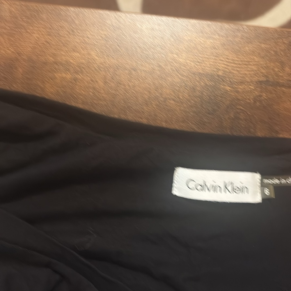 Calvin Klein Elegant scoop neck Black 3/4 sleeve Maxi Dress - Size 6 - Picture 5 of 6